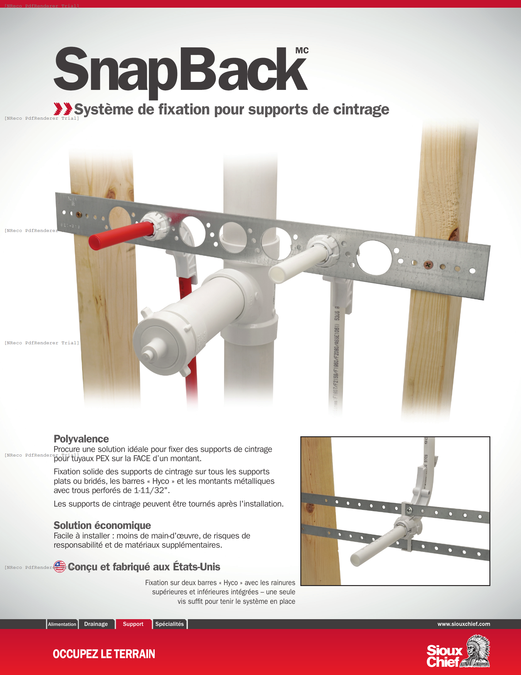 SNAPBACK - BEND SUPPORT BRACKETING SYSTEM - BROCHURE_FRENCH.PDF Brochure Document